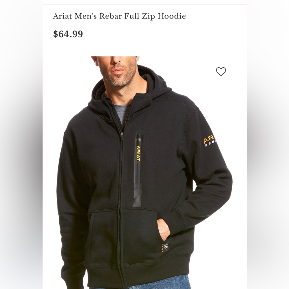 New Ariat full zipper hoodie 3XLT